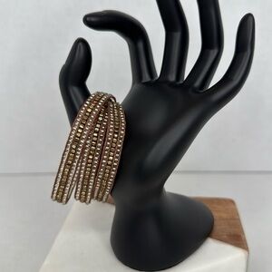 Gap Brown and gray beaded wrap bracelet